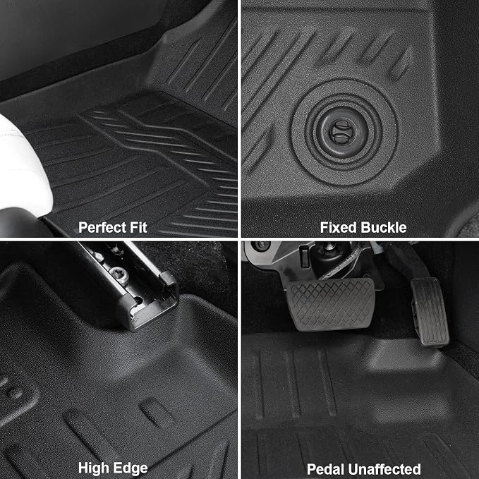 Floor Mats for Honda HR-V 2023-2026, All Weather Floor Mats Trunk Cargo Liner with Backrest Protectors and Door Sill Guards Accessories, Full Coverage Set