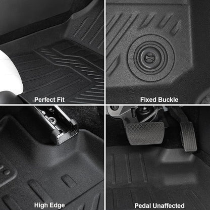 Floor Mats for Honda HR-V 2023-2026, All Weather Floor Mats Trunk Cargo Liner with Backrest Protectors and Door Sill Guards Accessories, Full Coverage Set