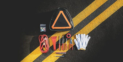 PICNIC TIME NCAA Washington Huskies Roadside Emergency Car Kit, Auto Vehicle Safety Road Side Assistance with Jumper Cables and Car Tool Kit, (Black with Orange Accents)