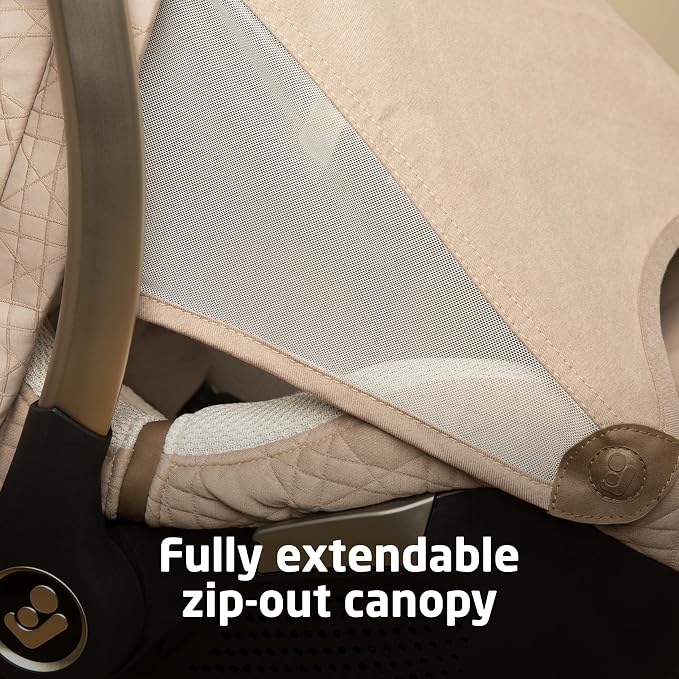 Maxi-Cosi Peri 180 Rotating Infant Car Seat, Baby Car Seat Rotating Carseat, Natural Heritage