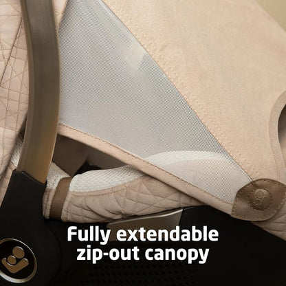 Maxi-Cosi Peri 180 Rotating Infant Car Seat, Baby Car Seat Rotating Carseat, Natural Heritage