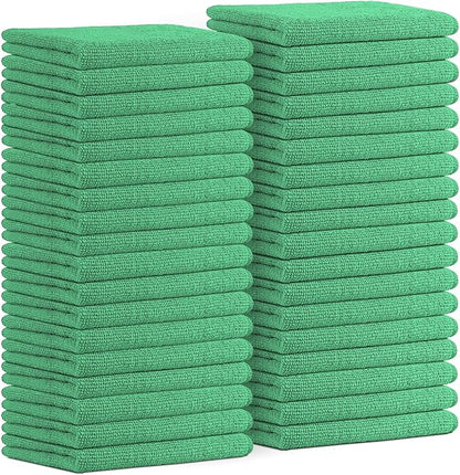 Avalon Towels Microfiber Cleaning Cloths (Value Pack of 36) - Size 16 x 16 Inches, Highly Absorbent Cleaning Rags, Lint Free, Reusable and Washable, Microfiber Towels for Cars