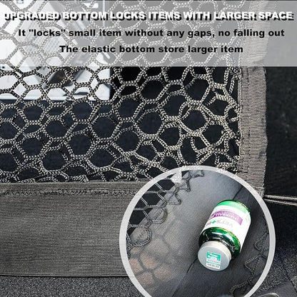 Envelope Style Cargo Net Compatible with Toyota Tundra New Upgraded 2026, 2025 2024 2023 2022 2021 2020 2019 2018 2017 2016 2015 2014-2007 Trunk Car Rear Tailgate Touring Netting