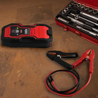 CRAFTSMAN 1500A Lithium Car Battery Jump Starter and Portable Power Pack/Jump Box, 3-in-1 Solution, 2.4A USB Charging, for 12V Power Sport, Automotive, and Marine Batteries, CMXCESM264