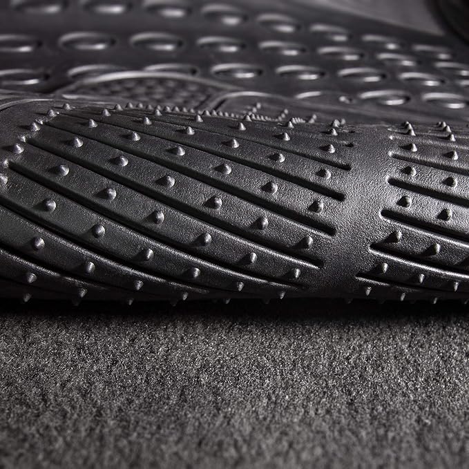 FH Group Car Floor Mats - Heavy-Duty Rubber Floor Mats for Cars, Universal Fit 3 Rows Full Set, Trimmable Automotive Floor Mats, ClimaProof Floor Mats, Floor Mats For SUVs, Truck Floor Mats Black