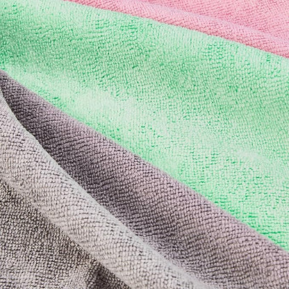 Amazon Basics Microfiber Cleaning Cloths, Ultra Absorbent, Scratch Free, Non-Abrasive, Reusable and Washable, All-Purpose, Car Detailing, 16" x 12", Green/Gray/Pink, 36-Pack