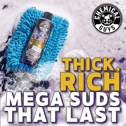 Chemical Guys CWS61916 Black Light Foaming Car Wash Soap(Works with Foam Cannons, Foam Guns or Bucket Washes)Safe for Cars,Trucks,Motorcycles,RVs&More,16 fl oz, Black Cherry Scent(packaging may Vary)