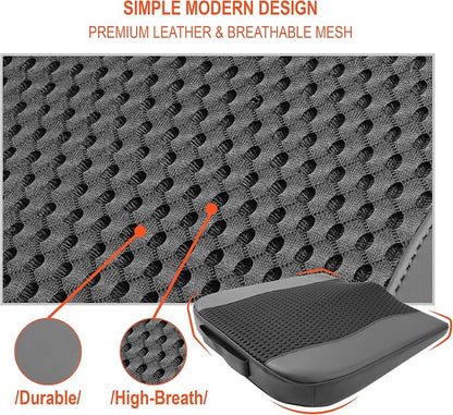 Lofty Aim Car Seat Cushion, Comfort Memory Foam Car Cushions for Driving - Sciatica & Lower Back Pain Relief, Driver Seat Pillow for Auto, Office Chair, Wheelchair - 4D Mesh Black