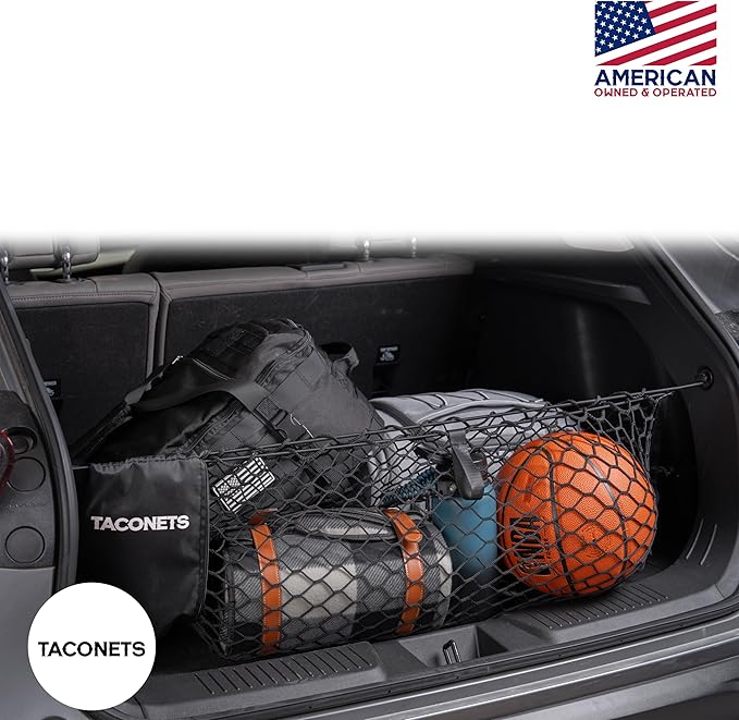 TacoNets Envelope Cargo Net for Chevy Trax/Buick Envista - Fits 2024-Current - Upgraded 5mm Bungee - Integrated Storage Bag - Heavy Duty Hooks - Designed in USA