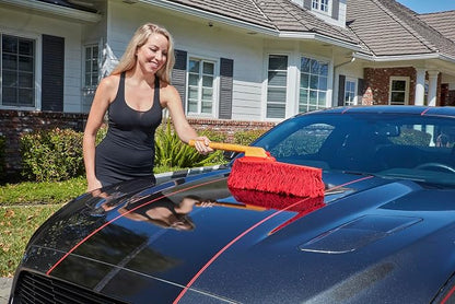 California Car Duster 62442 Standard Car Duster with Wooden Handle,Red