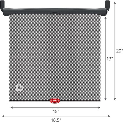 Munchkin Brica Sun Safety Car Window Shade with Heat Alert, Helps Block UVA/UVB Rays, 2 Pack, Black