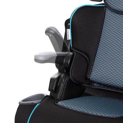 Baby Trend Protect 2-in-1 Folding Booster Car Seat, Aqua Tech – Fold-Flat Travel-Ready Design, Lightweight Build, Belt-Positioning Comfort