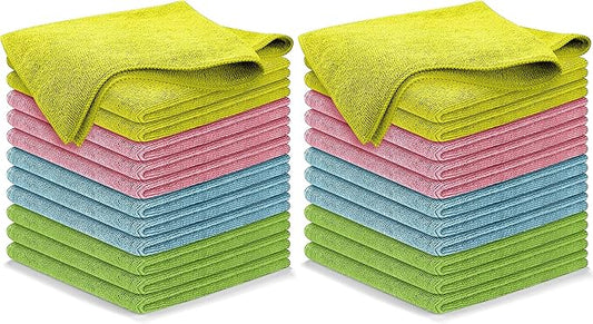 USANOOKS Premium 300GSM Microfiber Cleaning Cloth - 12.5"x12.5" High Performance - 1200 Washes, Ultra Absorbent Microfiber Towels for Cars Undercarriage, Rims & Engine Bay Cleaning - Microfiber Cloth