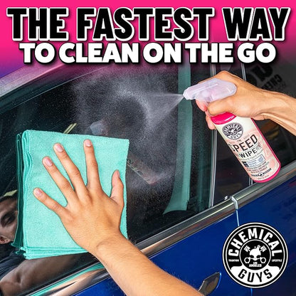Chemical Guys Speed Wipe Quick Detailer - High Gloss, Streak-Free Shine, Detail Spray for Cars, Trucks, Motorcycles, RVs, and More, Safe on Paint, Glass, Wheels, and Trim, Cherry Scent, 128 fl oz