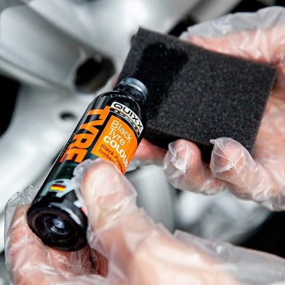 QUIXX 10192 Black Tire Color - Tire Color Restorer, Use on Old Weathered and Dull Tires to Quickly Look Clean, Black, and Better Than New. Great for Cars, Motorcycles, and Rvs