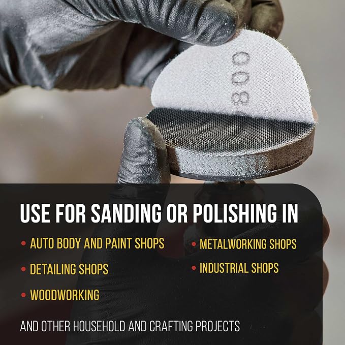 Dura-Gold Pro Series 2" x 10mm Soft Density Interface Pad, 3 Pack - Hook & Loop Foam Protection Cushion, Used Between Sander Sanding Discs, Polisher Polishing Pads & Backing Pads, Drill - Auto Detail