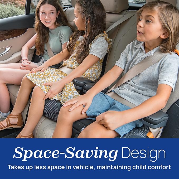 Chicco GoFit ClearTex Plus Backless Booster Car Seat, Latch Attachment, Quick-Release Latch Removal, Portable Car Booster Seat for Children at Least 4 Years Old and 40-110 lbs, Obsidian/Black