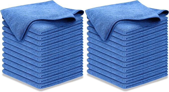 USANOOKS Premium 300GSM Microfiber Cleaning Cloth - 12.5"x12.5" High Performance - 1200 Washes, Ultra Absorbent Microfiber Towels for Cars Undercarriage, Rims & Engine Bay Cleaning - Microfiber Cloth