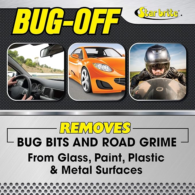 STAR BRITE Bug-Off - Bug Bit & Road Grime Remover for Cars, Trucks, Motorcycles, RVs - Excellent for Glass, Paint, Plastic & Metal