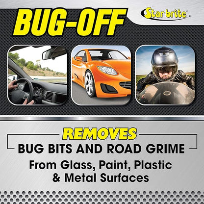 STAR BRITE Bug-Off - Bug Bit & Road Grime Remover for Cars, Trucks, Motorcycles, RVs - Excellent for Glass, Paint, Plastic & Metal