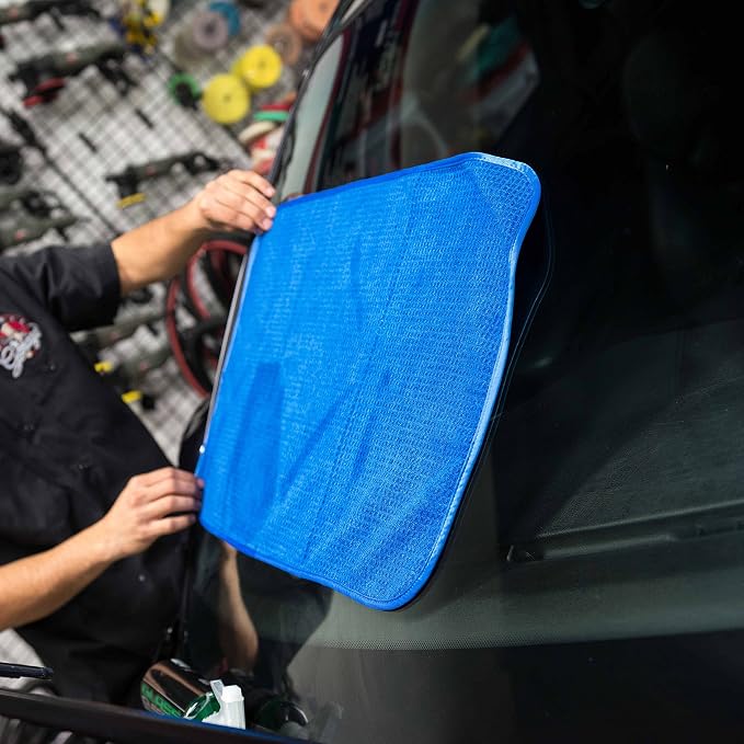 Chemical Guys MIC_708_1 Waffle Weave Towel for Home & Auto Glass, Windows, Mirrors & More, Blue (24 in. x 16 in.)