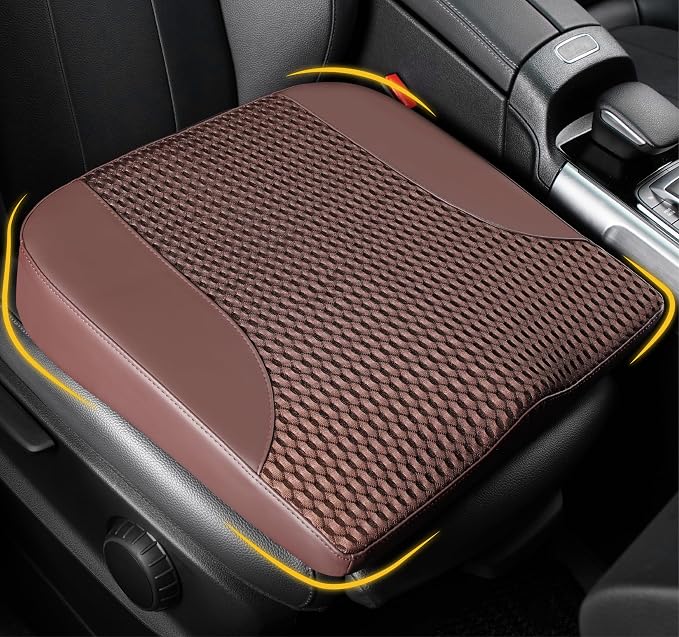 Lofty Aim Car Seat Cushion, Comfortable Memory Foam Seat Pillow for Driving, Sciatica-Back Pain Relief, Cushion for Car-Truck, Office, Wheelchair - Brown
