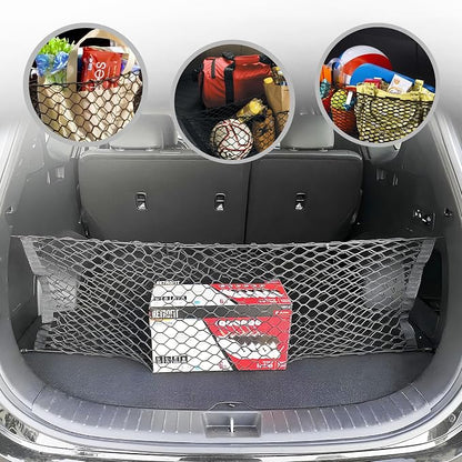 Envelope Style Trunk Mesh Cargo Net for Hyundai Santa FE SE SEL 2021-2026 - Car Accessories - Premium Trunk Organizers and Storage - Cargo Net for SUV - Vehicle Carrier Organizer for Hyundai Santa Fe