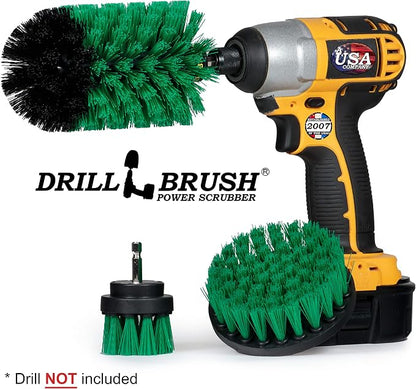 Drill Brush Power Scrubber by Useful Products - Drillbrush Oven Cleaner Brush Set - Kitchen Cleaning Brush Drill Brush Set - Kitchen Accessories - Drill Brush Attachment Countertop Scrubber Brush Set