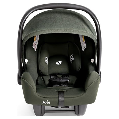 Joie Baby, Rue Lightweight Infant Car Seat & Anti-Rebound Base, Side-Impact Protection, 5-Point Harness, and UPF 50+ Canopy for Newborns and Infants (Forest)