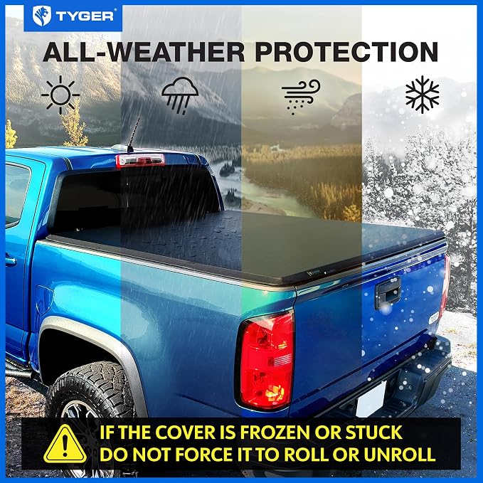 Tyger Auto T3X Soft Tri-Fold in Fabric Truck Bed Tonneau Cover Compatible with 2024-2025 Ford Ranger | 5' (61") Bed | TG-BC3F1205X