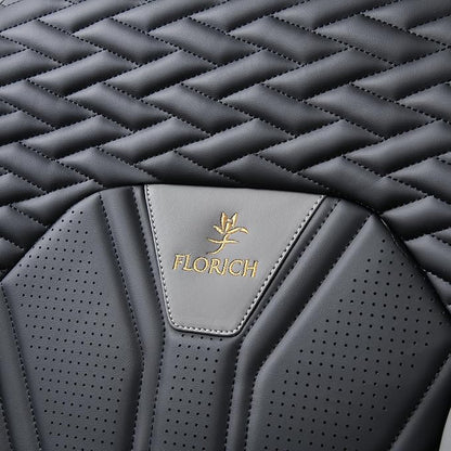 FLORICH Seat Covers for Cars, Waterproof Seat Covers, Leather Car Seat Covers 2 Pack, Universal Seat Cushion Protector for Most Cars Trucks SUV-Gray&Black