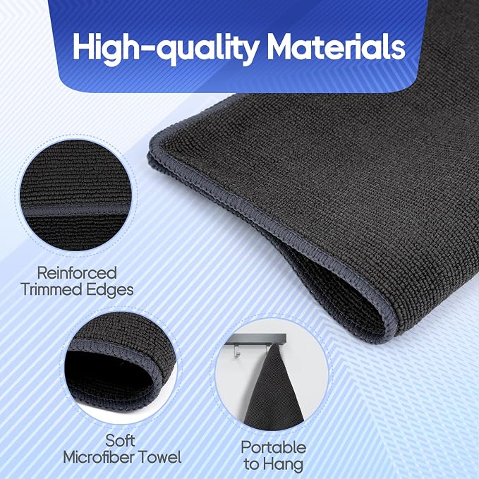 2PCS Clay Towel Auto Detailing, Clay Bar Towel Cloth Auto Detailing for Car (12 x 12 in) (Grey)