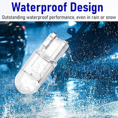 ecocstm 30 PCS Car 194 LED Bulbs, 168 2825 W5W T10 Wedge COB LED Replacement Bulb, Error Free Interior Bulb for Dashboard Light, Dome Lights (Blue)