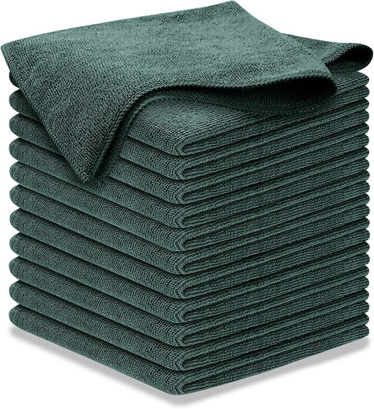 USANOOKS Premium 300GSM Microfiber Cleaning Cloth - 12.5"x12.5" High Performance - 1200 Washes, Ultra Absorbent Microfiber Towels for Cars Undercarriage, Rims & Engine Bay Cleaning - Microfiber Cloth