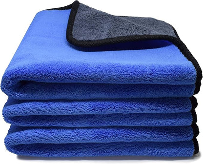 Kemes Microfiber Towels for Cars 3 Pieces 500 GSM polishing Cleaning Home, car and Motorbike - 12 x 12 Inches (30x30cm)