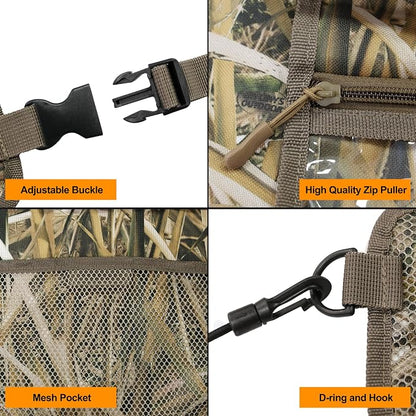 MYDAYS 2 Pack Tactical Seat Back Gun Rack, Camo Front Seat Organizer With Molle Panel Vehicle Holder for Hunting Rifles/Shotguns (Camo2)