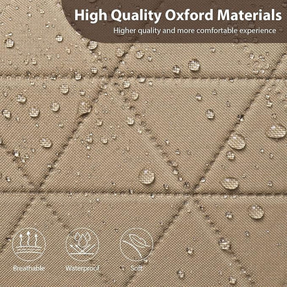 CAR PASS Beige Oxford Bling Diamond Car Seat Covers Full Set Interior Sets, Waterproof Shining Glitter Sparkly Crystal Universal Armrest Fit 95% Automotive Truck SUV Cute Women Girl, Beige Rhinestone