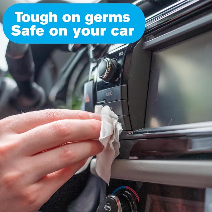 Fortress Car Interior Wipes (25 ct, Pack of 62) for Car Interior Cleaning, Dashboard, Seats, Detailing, and Steering Wheel [Travel Size] Skin-Safe Car Interior Cleaner Supplies