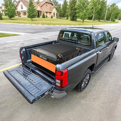 [All-in-One Bundle] 26 CuFt Waterproof Truck Bed Cargo Bag with Heavy Duty Cargo Net, Storm-Proof Pickup Luggage Carrier (50"x40"x22"), Fits All Pickups, Includes Storage Bag & Bungee Net