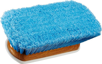 STAR BRITE 8" Premium Cleaning Brush - Synthetic Wood Block with Durable, High-Density Star Prene Fibers for Boat, RV & Auto Surfaces - Extend-A-Brush Handles - Medium Bristle, Blue (040171)