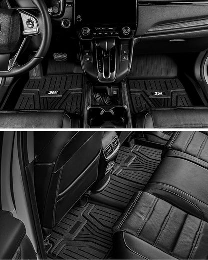 3W Floor Mats Fit for Honda HR-V 2023-2025 2026 & Acura ADX 2025 2026 TPE All Weather Custom Fit Floor Liner for Honda HRV 1st and 2nd Row Car Mats Black(Include Hybrid) (Not fit Premium Audio System)