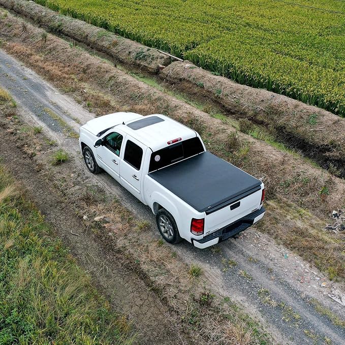 Amazon Basics Soft Roll-Up Truck Bed Tonneau Cover, 5.8 feet, Water-Resistant, Easy Install for 2014-2019 Chevy Silverado, GMC Sierra 1500, Fleetside