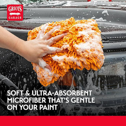 Griot's Garage Microfiber Wash Pads for Car Wash and Detailing, Soft and Ultra-Absorbent for Gentle Auto Cleaning, Machine-Washable, 8" x 10", Set of 2, 11290