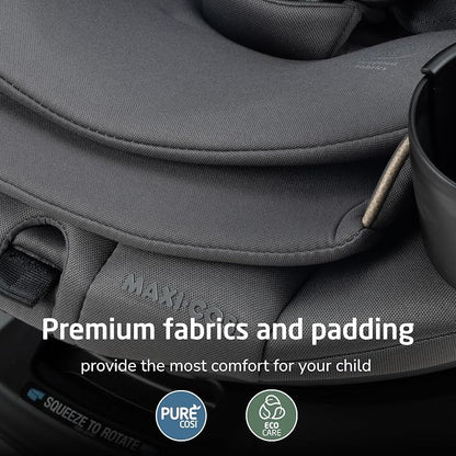 Maxi-Cosi Andi 360 Rotating All-in-One Baby Convertible Car Seat, Rear-Facing, Forward Facing Car Seat, Infant Toddler Booster, Easy Rotation, Tension System, Harness Adjust, Escargot