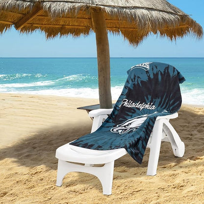 Northwest NFL Philadelphia Eagles Unisex-Adult Beach Towel, 30" x 60", Psychedelic