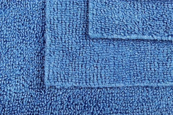 CleanAide Ultrasonic-Cut 300 GSM Microfiber Cleaning Towels, Lint-Free, Scratch-Free, Highly Absorbent, Durable & Reusable with Label-Free Edges for Auto, Home & Commercial Use, 14" x 14", 12-Pack,
