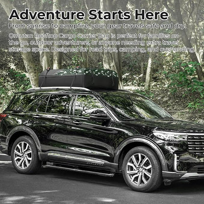 Soft Shell Car Rooftop Cargo Carrier 21 Cubic Feet Waterproof Car Roof Top Bag Roof Rack Luggage Cargo Storage for Universal Vehicles with/Without Rack Include Tie-Down Straps