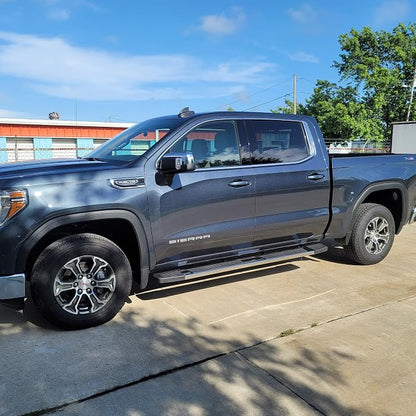 COMNOVA AUTOPART 6 Inch Double Cab Running Boards for 2019-2026 Chevy Silverado/Sierra 1500 & 2500HD 3500HD Double Cab, Stainless Steel, Silver