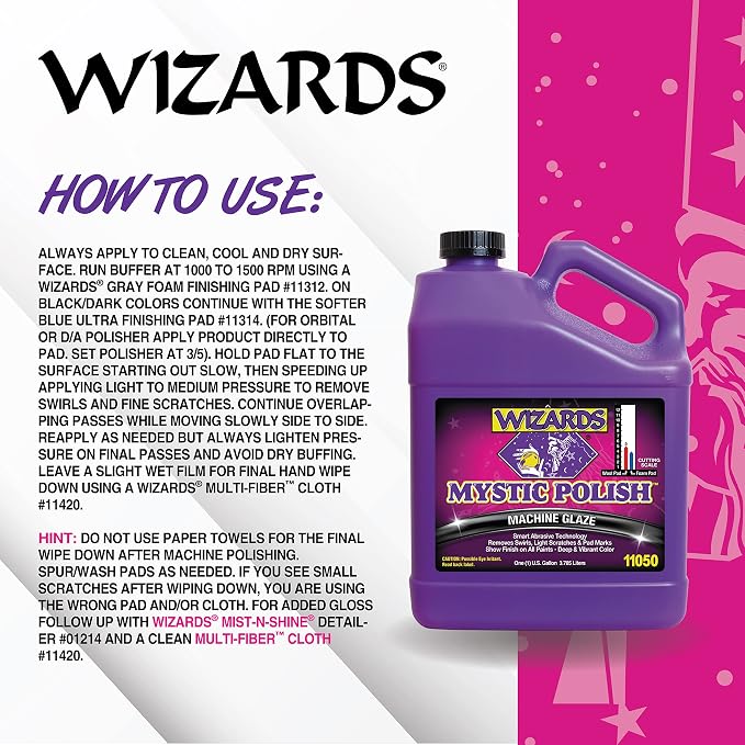 Wizards Motorcycle Cleaner Kit - 5 Piece Motorcycle Accessories Saddle Pack - Motorcycle Detailing Supplies - Bike Surface Cleaner and Tire Cleaner - Powerful Stain Removal Kit With Tire Protectant