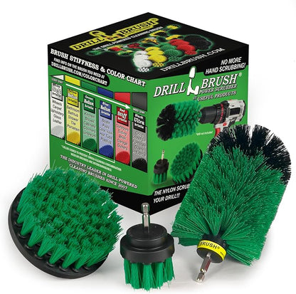 Drill Brush Power Scrubber by Useful Products - Drillbrush Oven Cleaner Brush Set - Kitchen Cleaning Brush Drill Brush Set - Kitchen Accessories - Drill Brush Attachment Countertop Scrubber Brush Set
